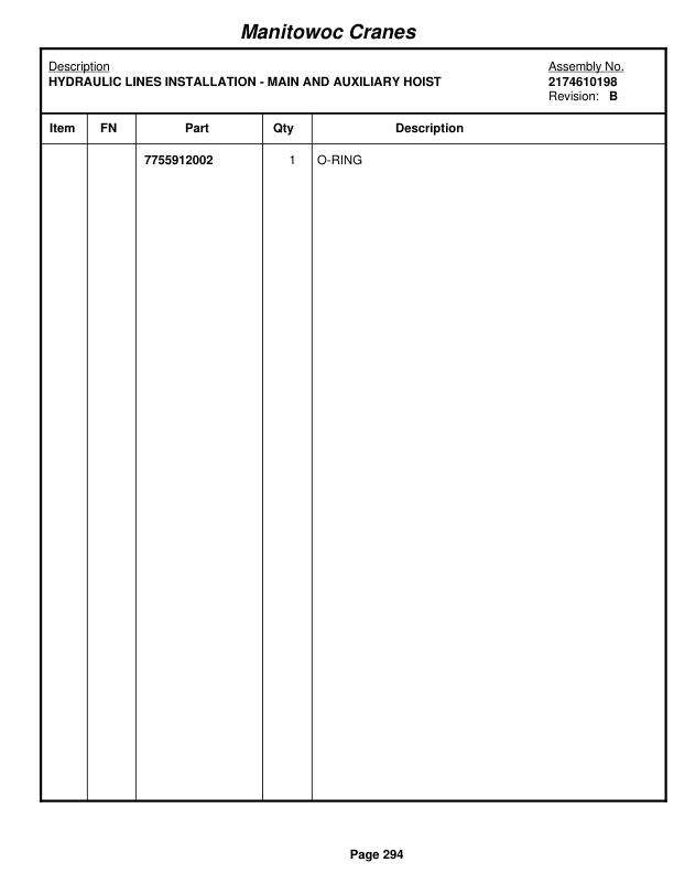 Grove RT760E Crane Parts Manual 224519 2009-2