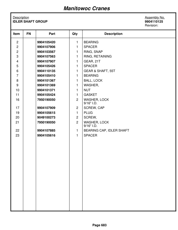 Grove RT760E Crane Parts Manual 224947 2010-3