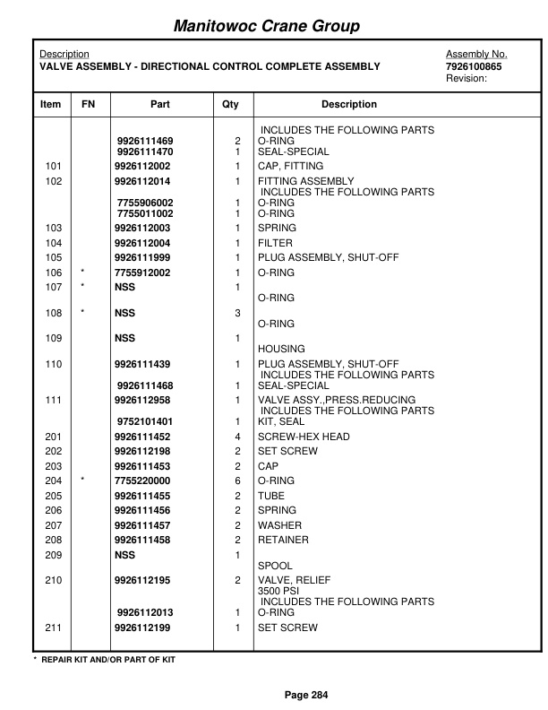 Grove RT760E Crane Parts Manual 225294 2006-2