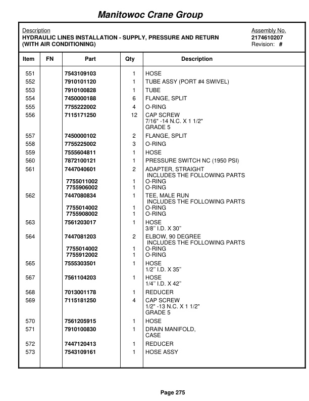 Grove RT760E Crane Parts Manual 225520 2006-2