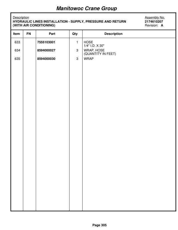 Grove RT760E Crane Parts Manual 225658 2006-2