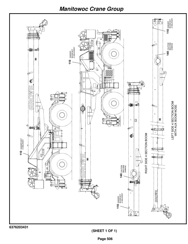 Grove RT760E Crane Parts Manual 225766 2007-3