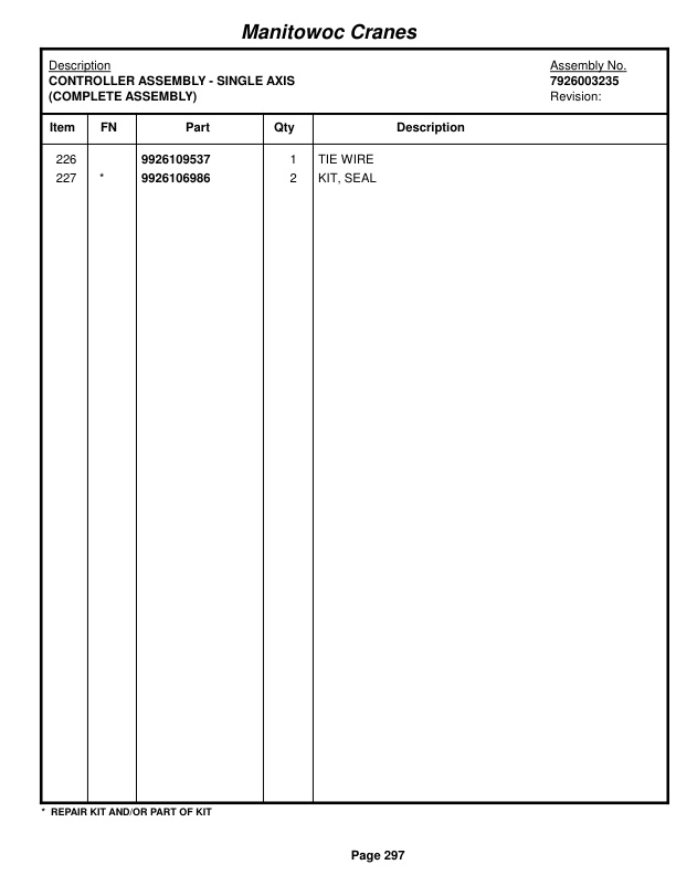 Grove RT760E Crane Parts Manual 226381 2016-2