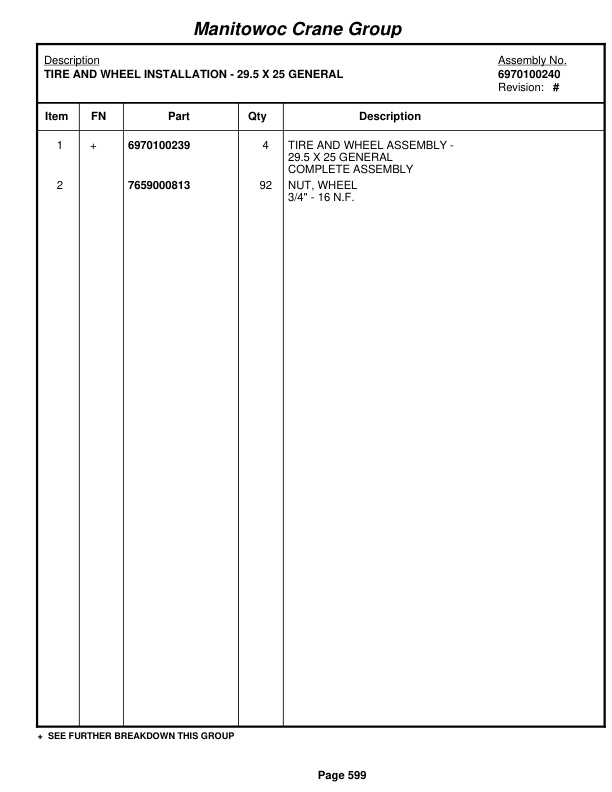 Grove RT760E Crane Parts Manual 226511 2007-3