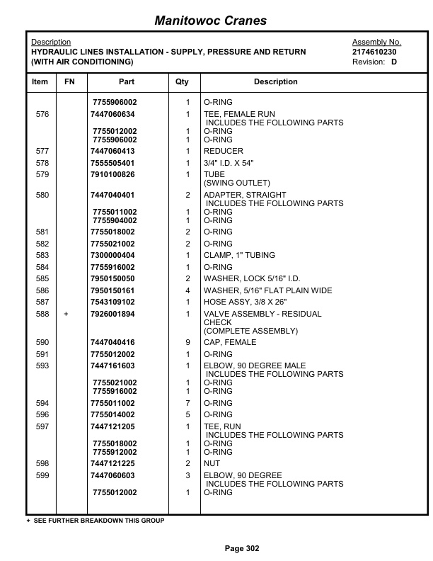 Grove RT760E Crane Parts Manual 227039 2009-2