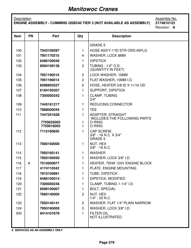 Grove RT760E Crane Parts Manual 227120 2017-3