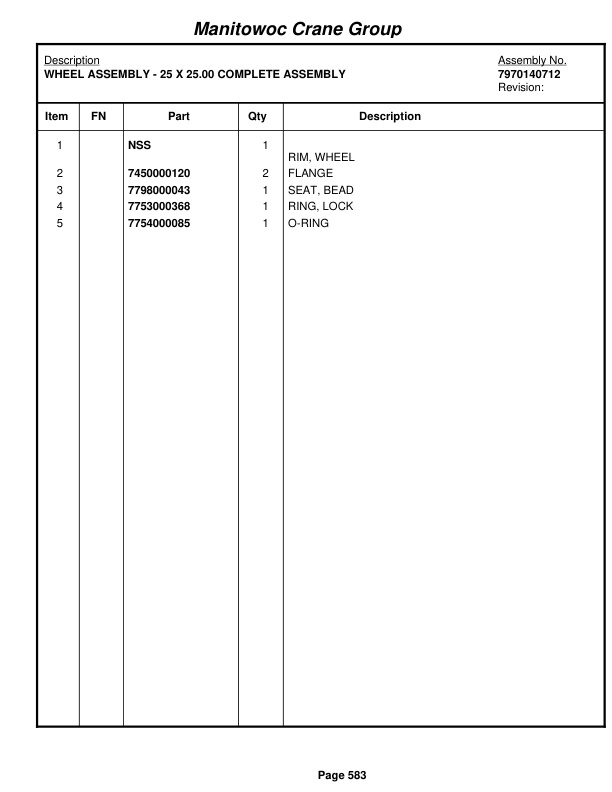 Grove RT760E Crane Parts Manual 227203 2007-3