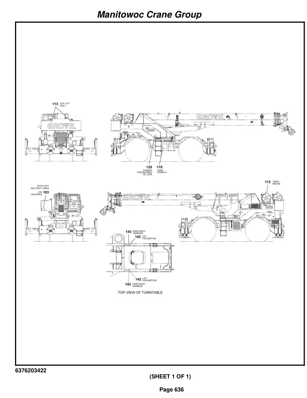 Grove RT760E Crane Parts Manual 227802 2008-3