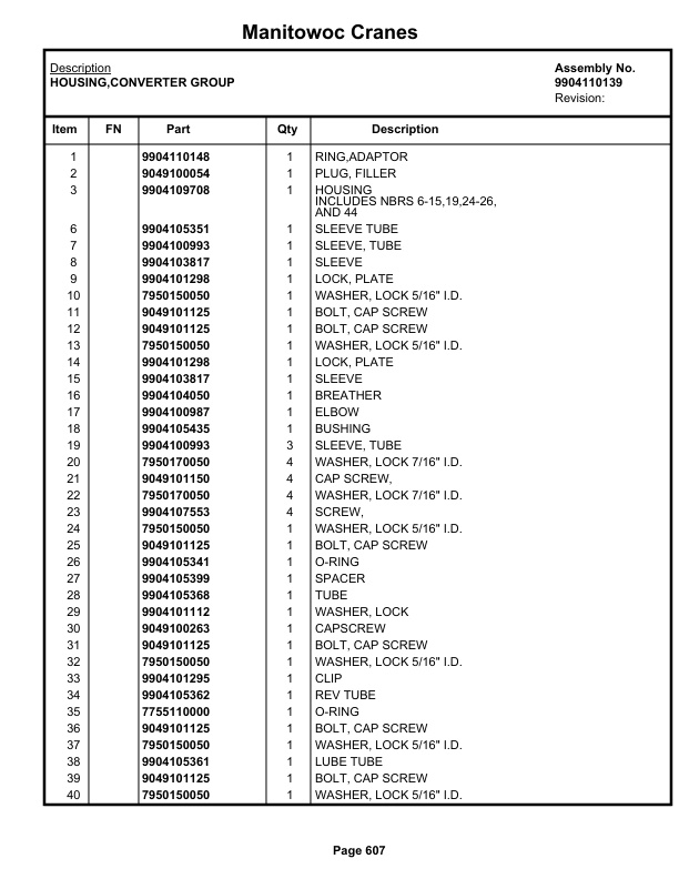 Grove RT760E Crane Parts Manual 229334 2020-3