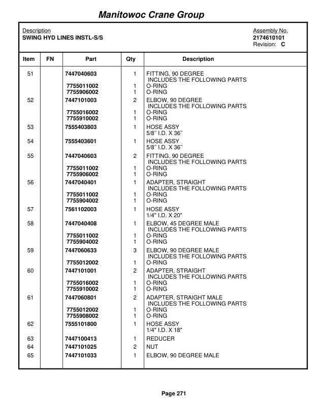 Grove RT760E Crane Parts Manual 229342 2008-2