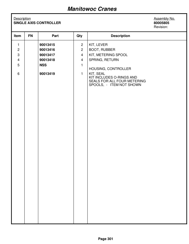 Grove RT760E Crane Parts Manual 230143 2012-2