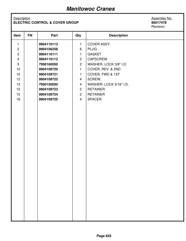 Grove RT760E Crane Parts Manual 231209 2010-3