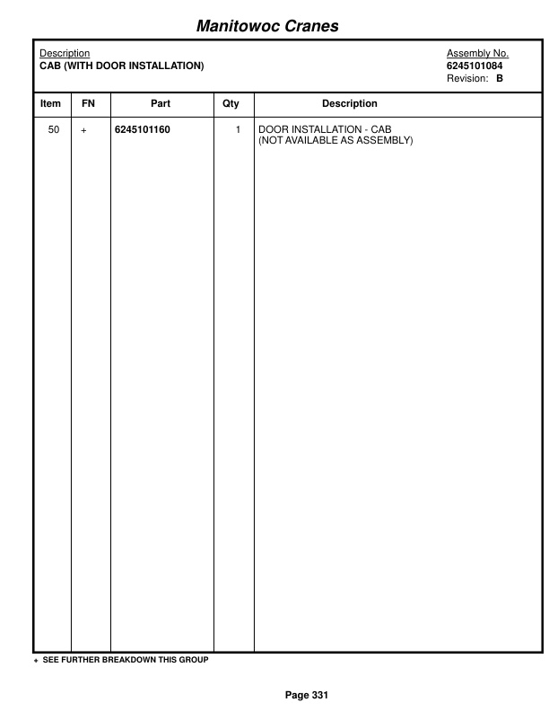 Grove RT760E Crane Parts Manual 231313 2016-2