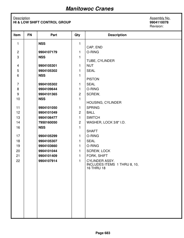 Grove RT760E Crane Parts Manual 231535 2011-3