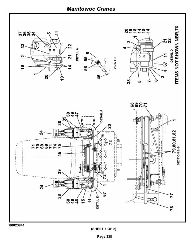 Grove RT760E Crane Parts Manual 231841 2013-2