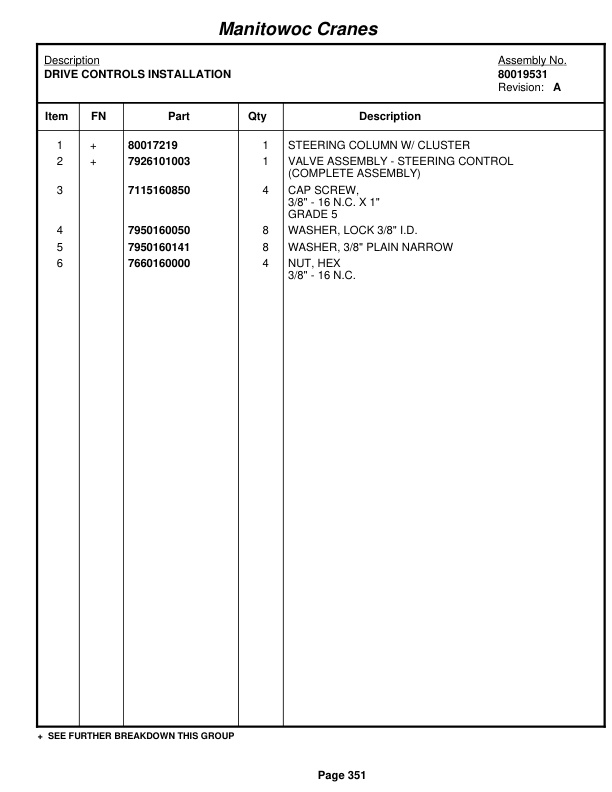 Grove RT760E Crane Parts Manual 231962 2011-2