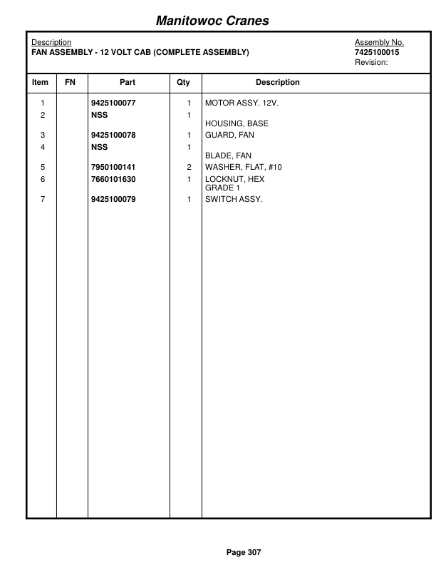 Grove RT760E3 Crane Parts Manual 231319 2013-2