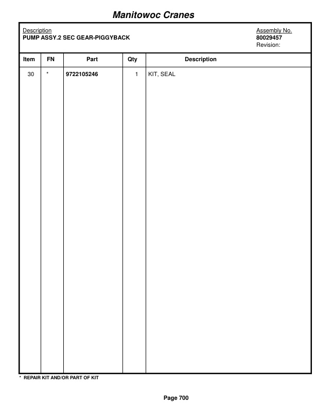 Grove RT765E-2 4 SECT Crane Parts Manual 235525 2016-3