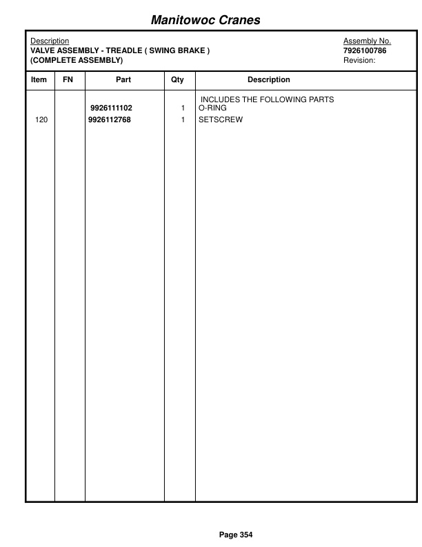 Grove RT765E-2 4 SECT Crane Parts Manual 235724 2017-2