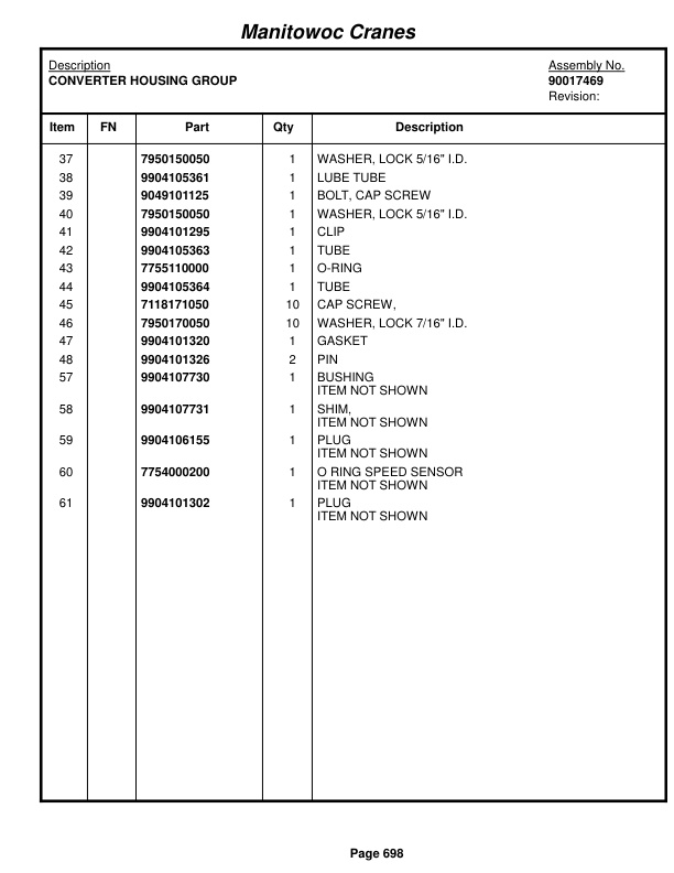 Grove RT765E-2 4 SECT Crane Parts Manual 236268 2018-3