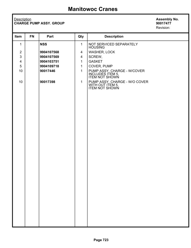 Grove RT765E-2 4 SECT Crane Parts Manual 236299 2018-3