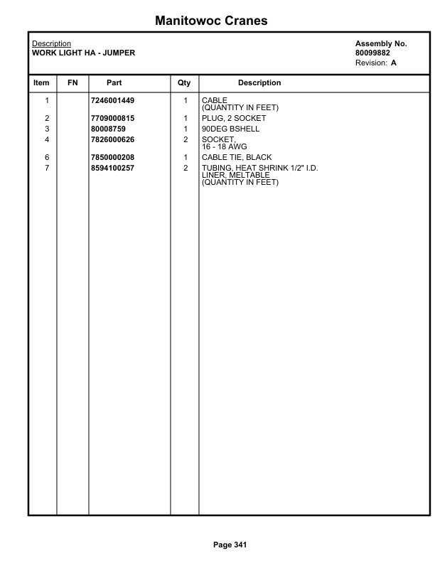 Grove RT765E-2 4 SECT Crane Parts Manual 236322 2019-2