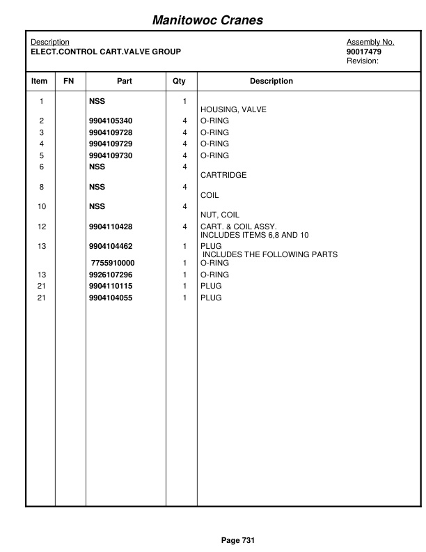 Grove RT765E-2 Crane Parts Manual 232159 2011-3