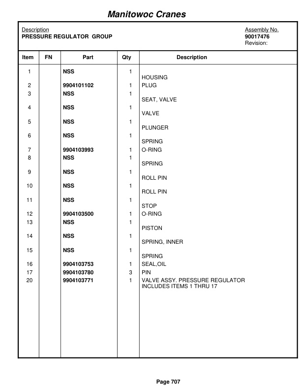 Grove RT765E-2 Crane Parts Manual 232252 2011-3