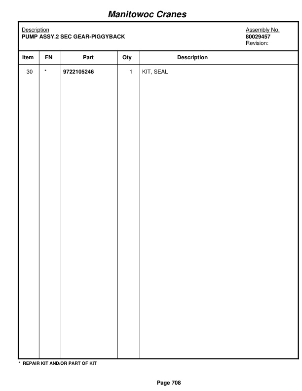 Grove RT765E-2 Crane Parts Manual 232372 2011-3