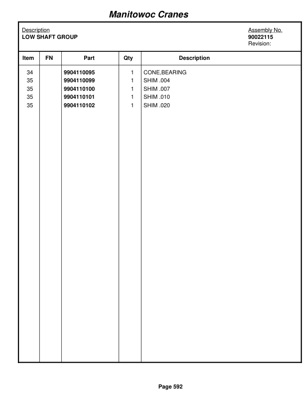 Grove RT765E-2 Crane Parts Manual 232674 2012-3