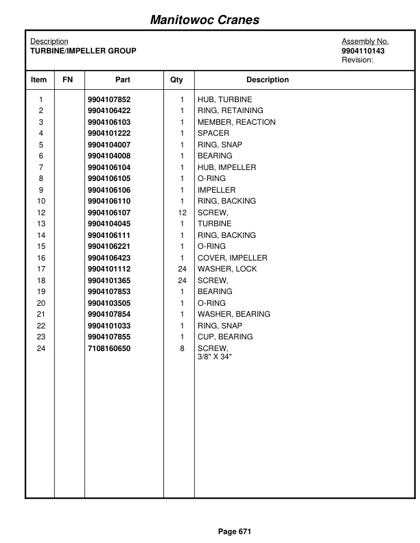 Grove RT765E-2 Crane Parts Manual 232693 2012-3