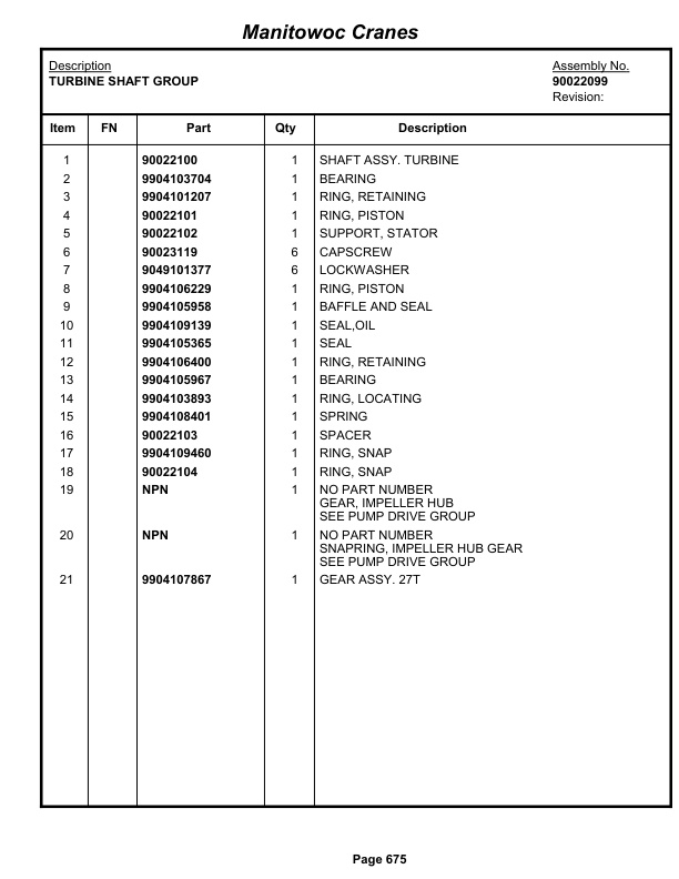 Grove RT765E-2 Crane Parts Manual 233192 2012-3