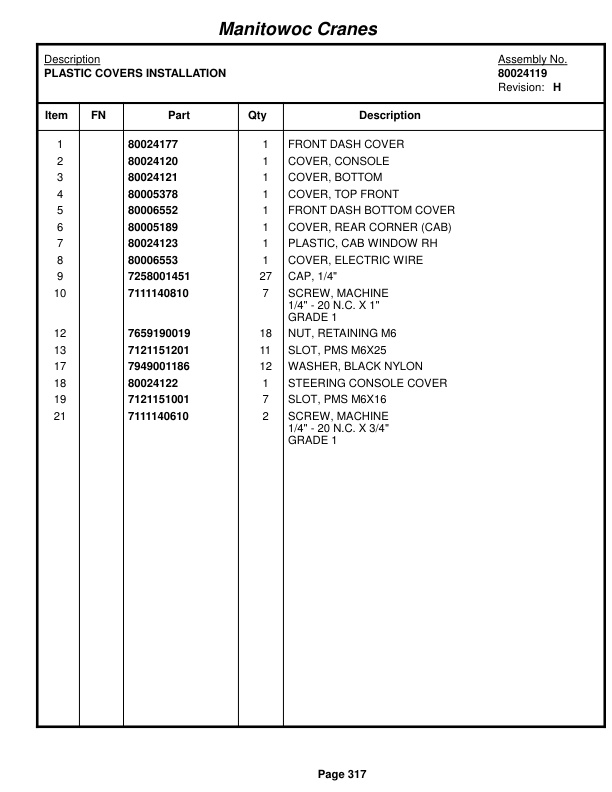 Grove RT765E-2 Crane Parts Manual 233397 2017-2