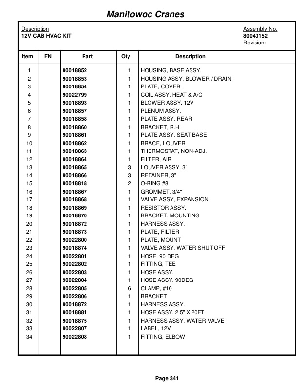 Grove RT765E-2 Crane Parts Manual 233722 2014-2