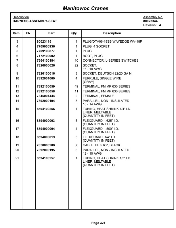 Grove RT765E-2 Crane Parts Manual 234022 2013-2