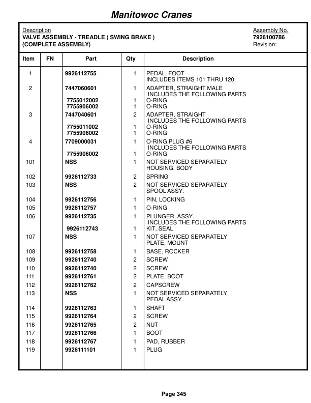 Grove RT765E-2 Crane Parts Manual 234621 2014-2