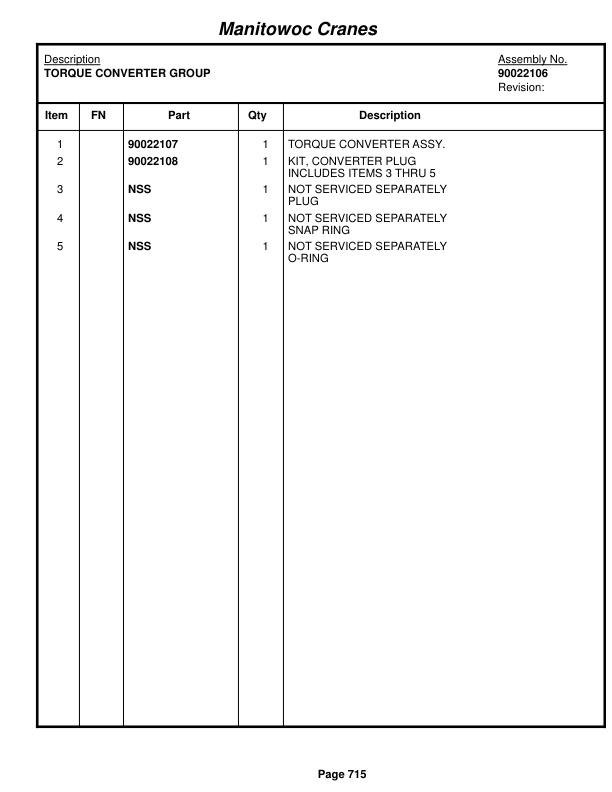 Grove RT765E-2 Crane Parts Manual 235024 2014-3