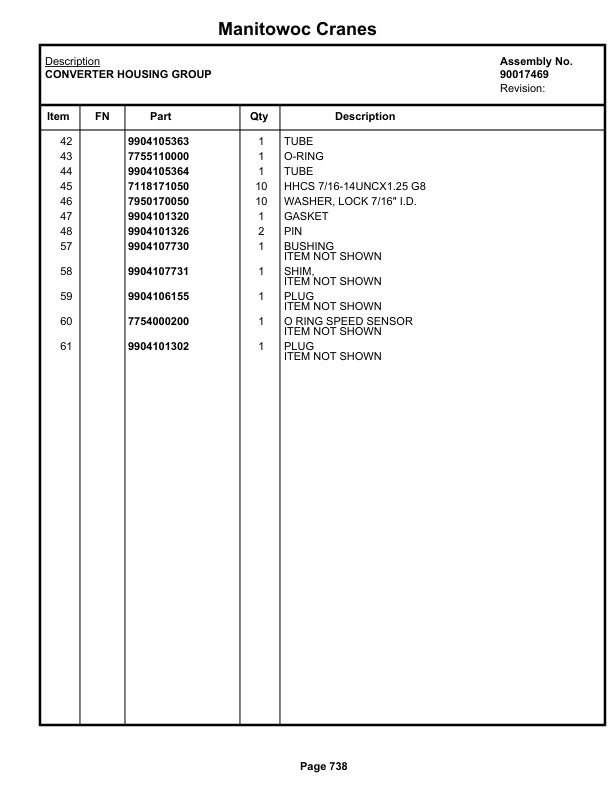 Grove RT765E-2 Crane Parts Manual 237282 2021-3