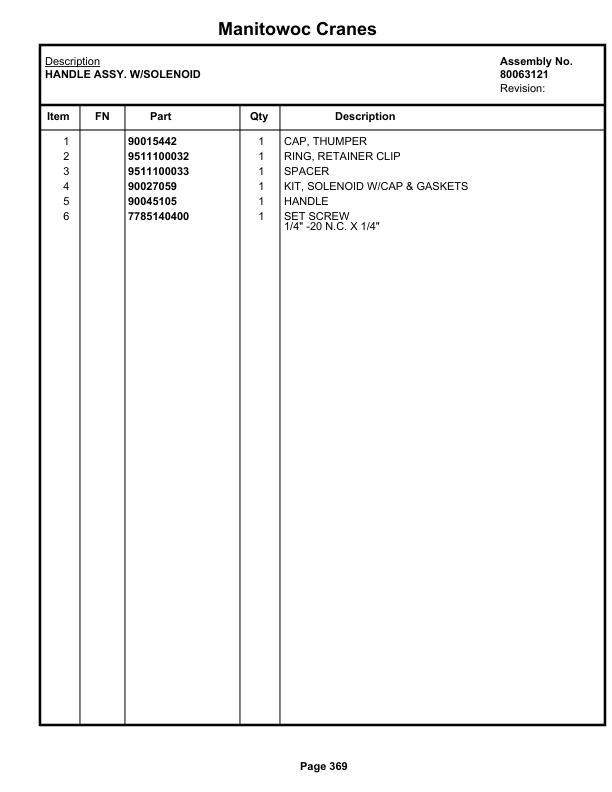 Grove RT770E 5 SECT Crane Parts Manual 236389 2019-2