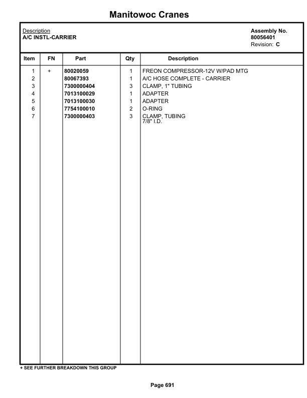 Grove RT770E 5 SECT Crane Parts Manual 237003 2021-3