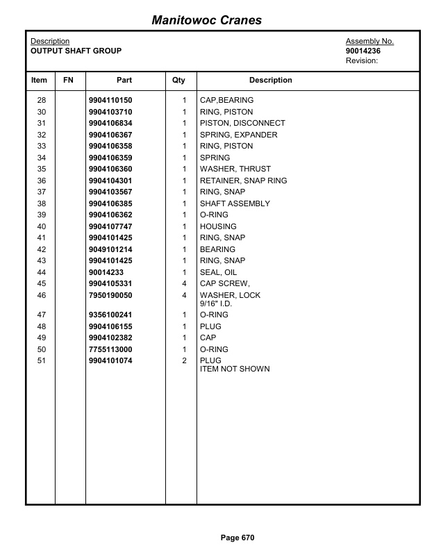 Grove RT770E Crane Parts Manual 234225 2014-3