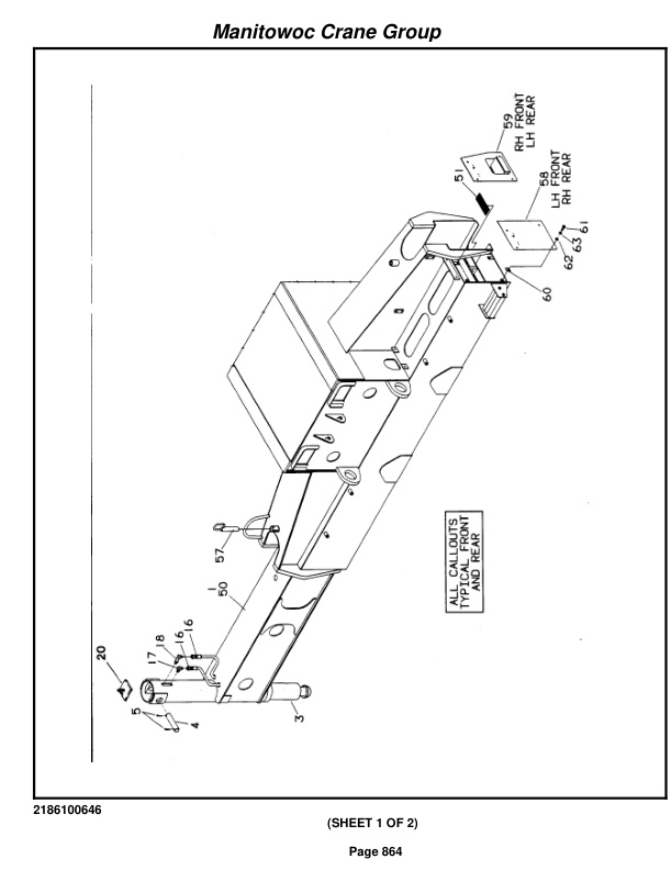 Grove RT855B Crane Parts Manual 79487 2005-3