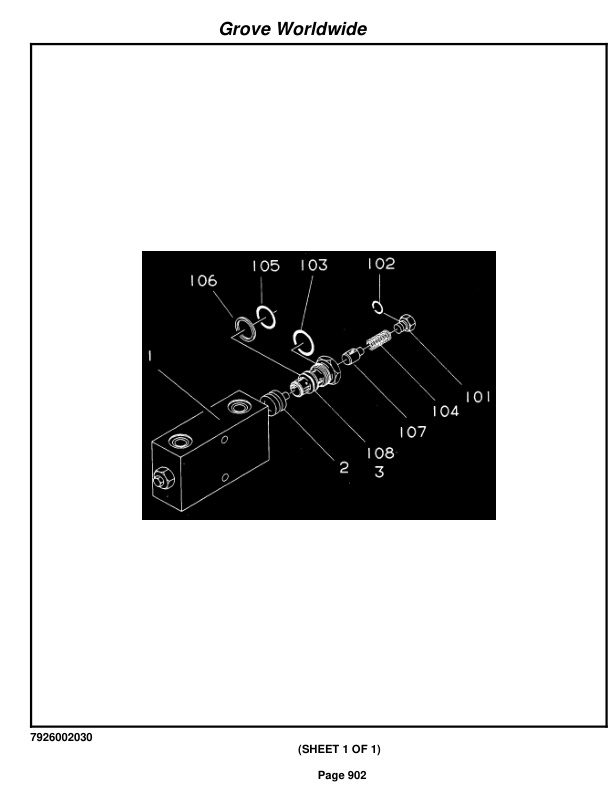 Grove RT855B Crane Parts Manual 79835 2003-3