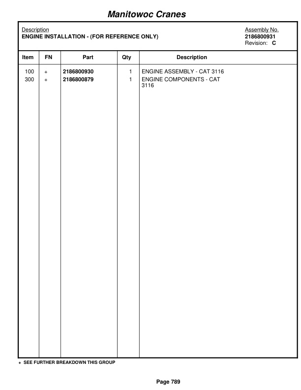 Grove RT855B Crane Parts Manual 83263 2010-3