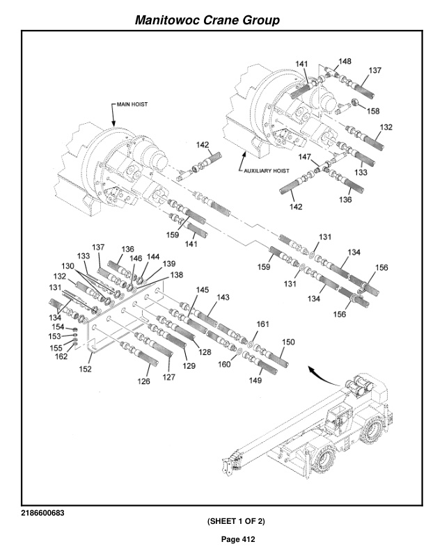 Grove RT855B Crane Parts Manual 83861 2004-2