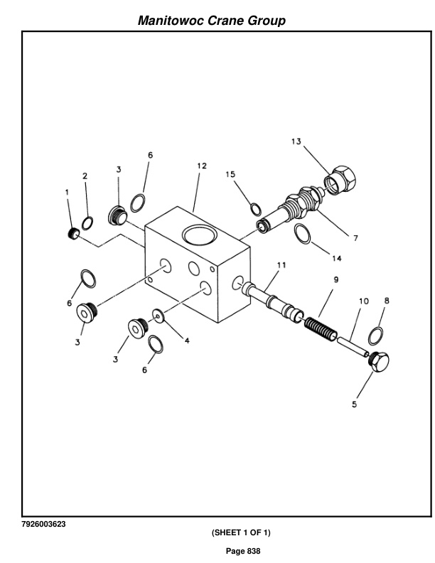 Grove RT855B Crane Parts Manual 83861 2004-3