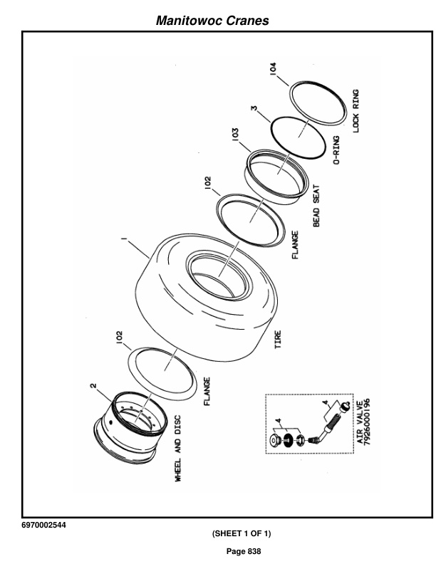 Grove RT855B Crane Parts Manual 84930 2016-3