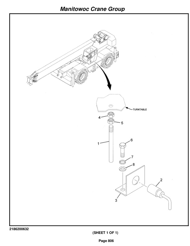 Grove RT855B Crane Parts Manual 87099 2005-3