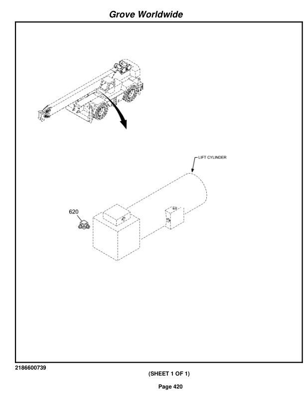 Grove RT865B Crane Parts Manual 83492 2004-2