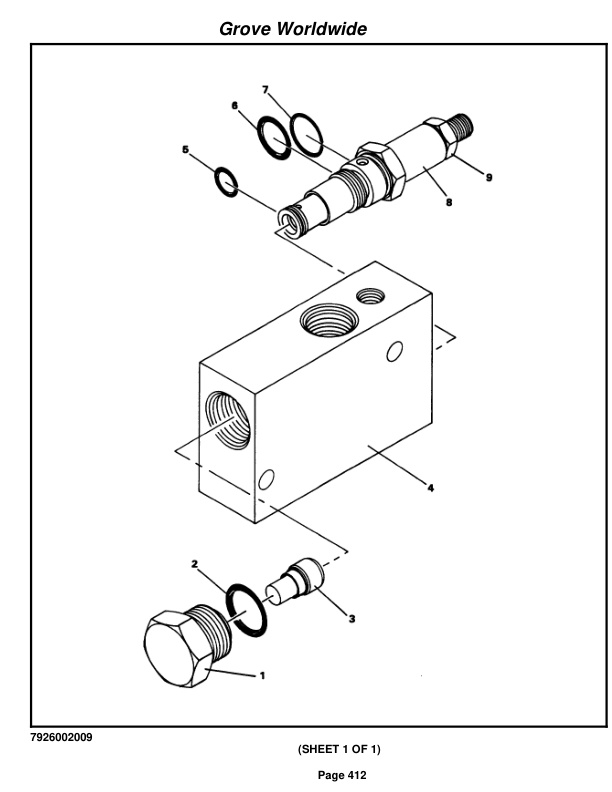 Grove RT865B Crane Parts Manual 83747 2004-2